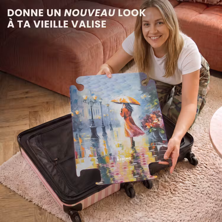 CaseSwap - Peinture à l'huile - Parapluie - Femme - Rue - Art — 3