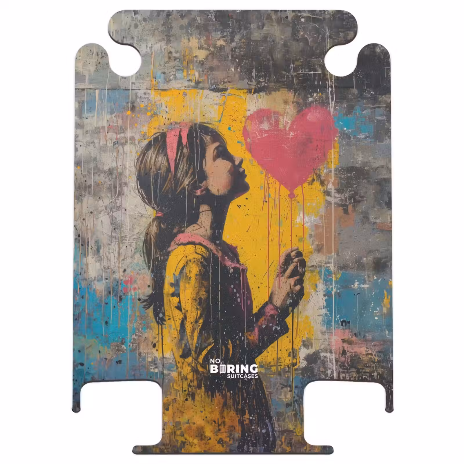 CaseSwap - Fille avec un ballon en forme de coeur dans un style graffiti — 1