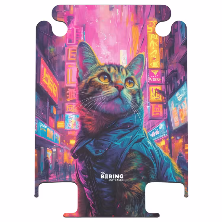 CaseSwap™ - Chat avec manteau dans une ville colorée — 1