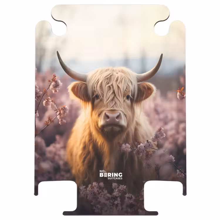 CaseSwap - Highlander écossais avec des fleurs roses — 1