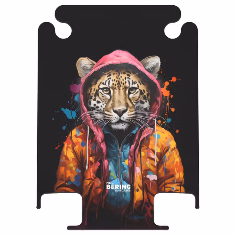 CaseSwap - Léopard avec manteau coloré et éclaboussures de peinture — 1