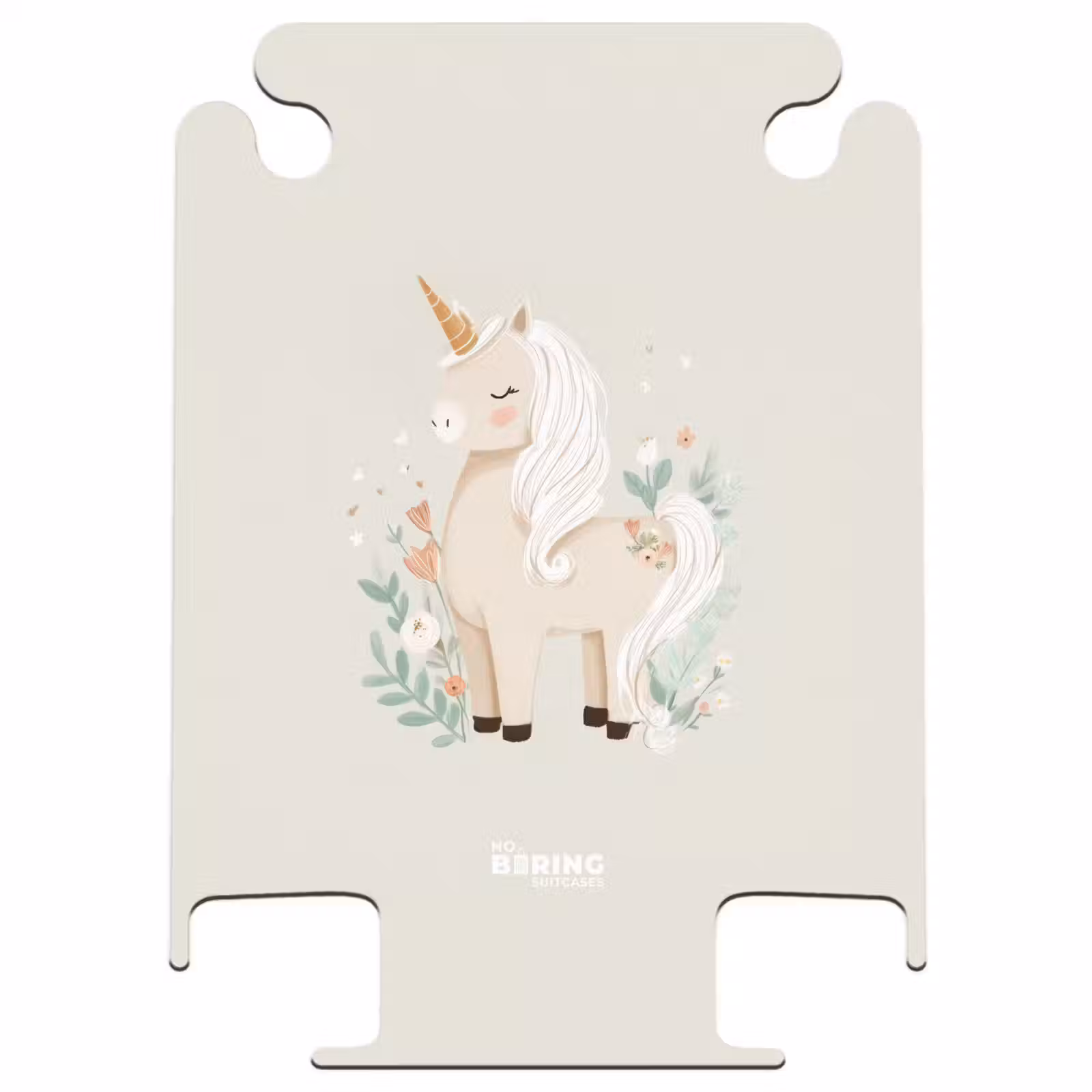 CaseSwap™ - Licorne parmi les fleurs dans les tons beiges — 1