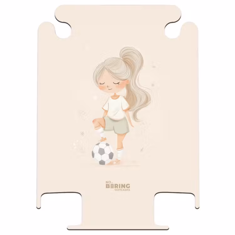 CaseSwap™ - Fille avec un ballon de football dans des couleurs beiges — 1