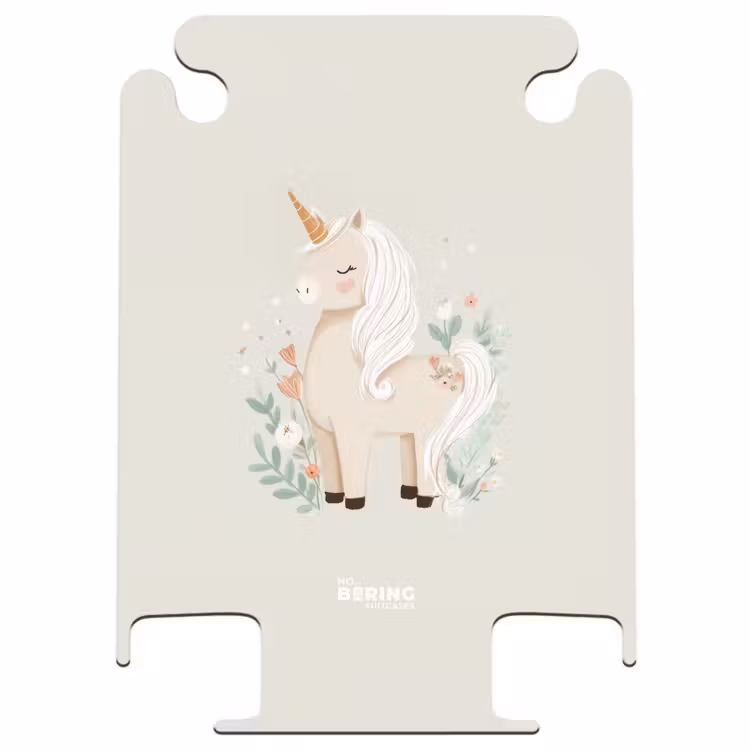 CaseSwap™ - Licorne parmi les fleurs dans les tons beiges — 1
