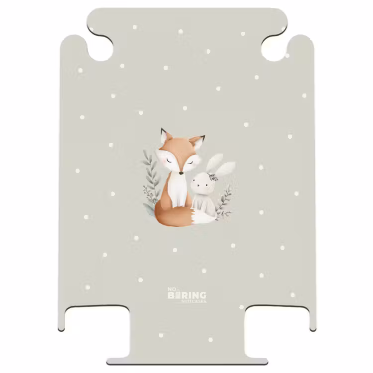 CaseSwap™ - Renard et lapin entourés de feuilles et de points verts — 1