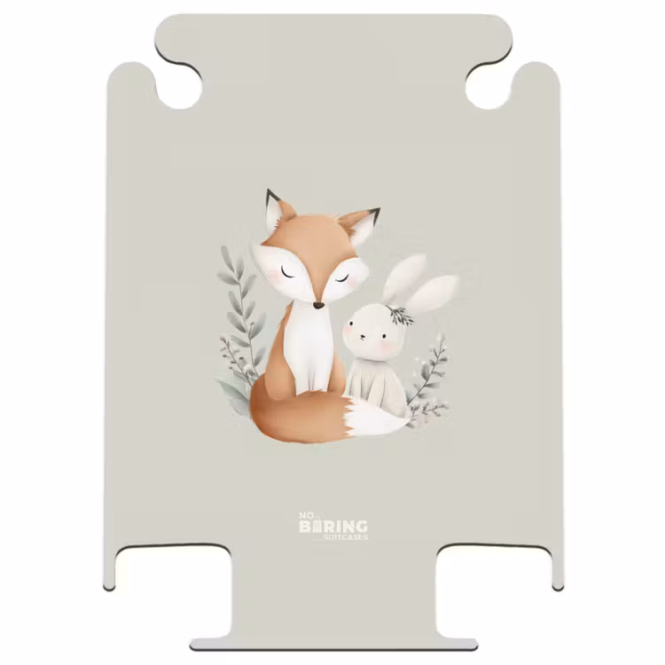 CaseSwap - Renard et lapin entourés de feuilles vertes — 1