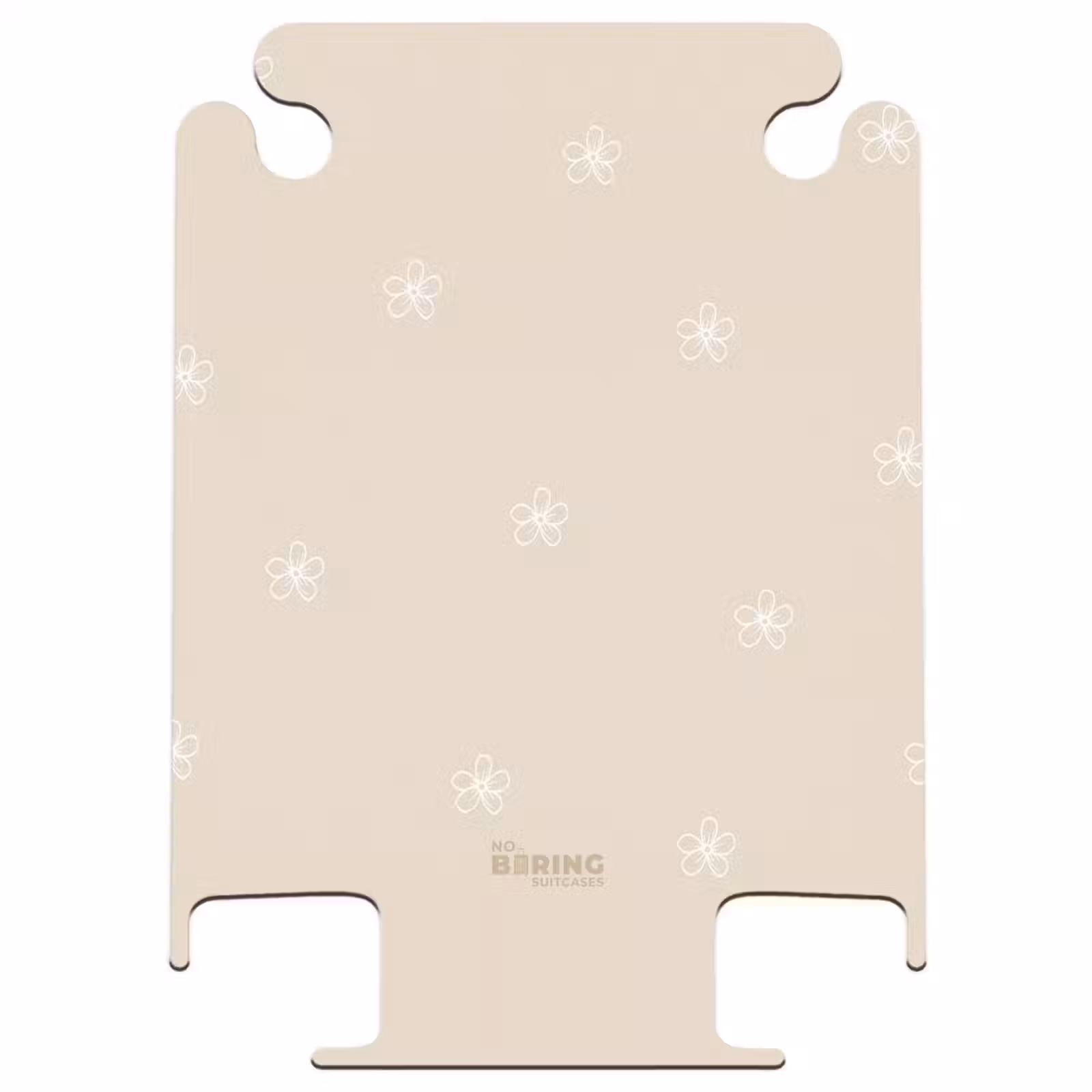 CaseSwap™ - Fond beige avec fleurs blanches — 1