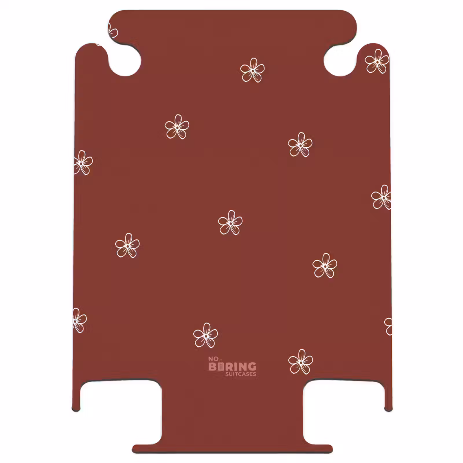 CaseSwap™ - Fond rouge avec fleurs blanches — 1