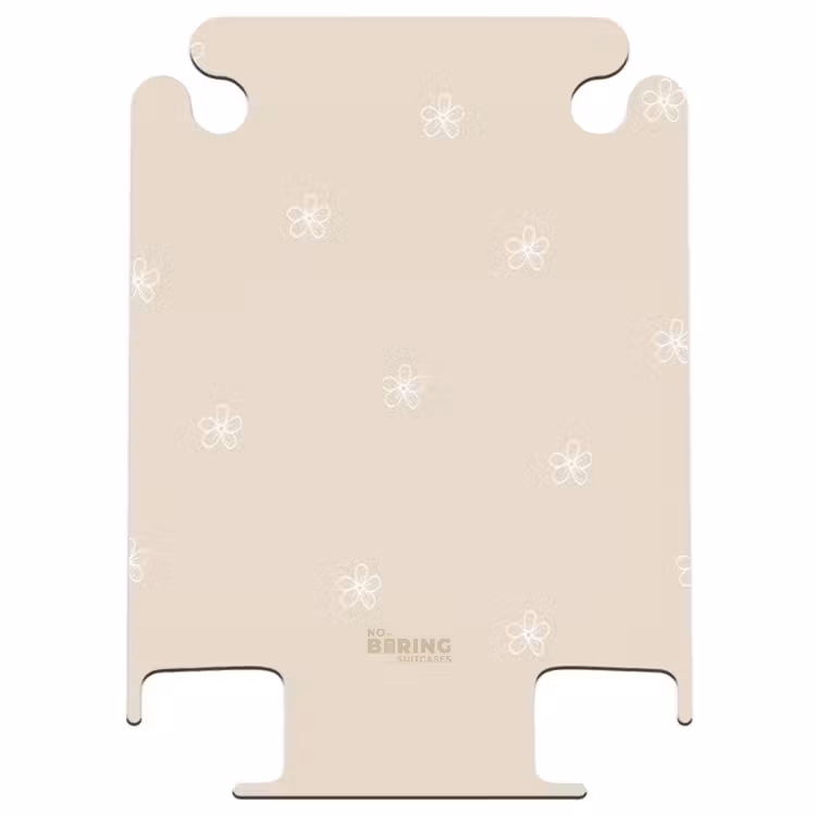 CaseSwap™ - Fond beige avec fleurs blanches — 1