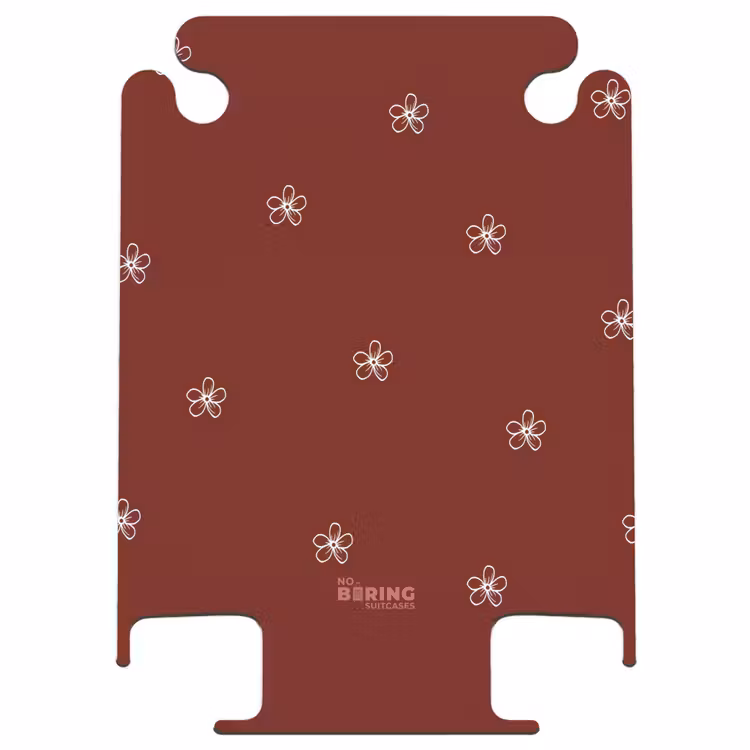 CaseSwap™ - Fond rouge avec fleurs blanches — 1