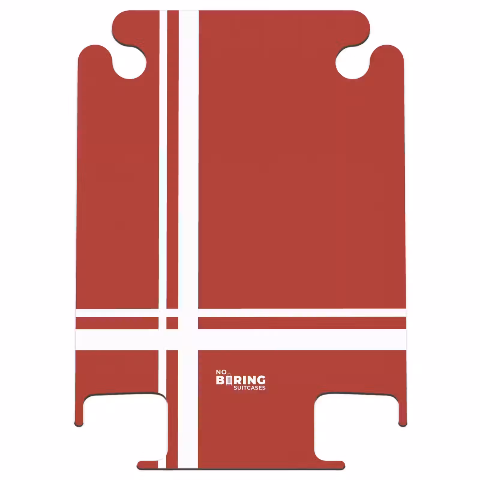 CaseSwap™ - Fond rouge avec motif de croix blanche en bas à gauche — 1