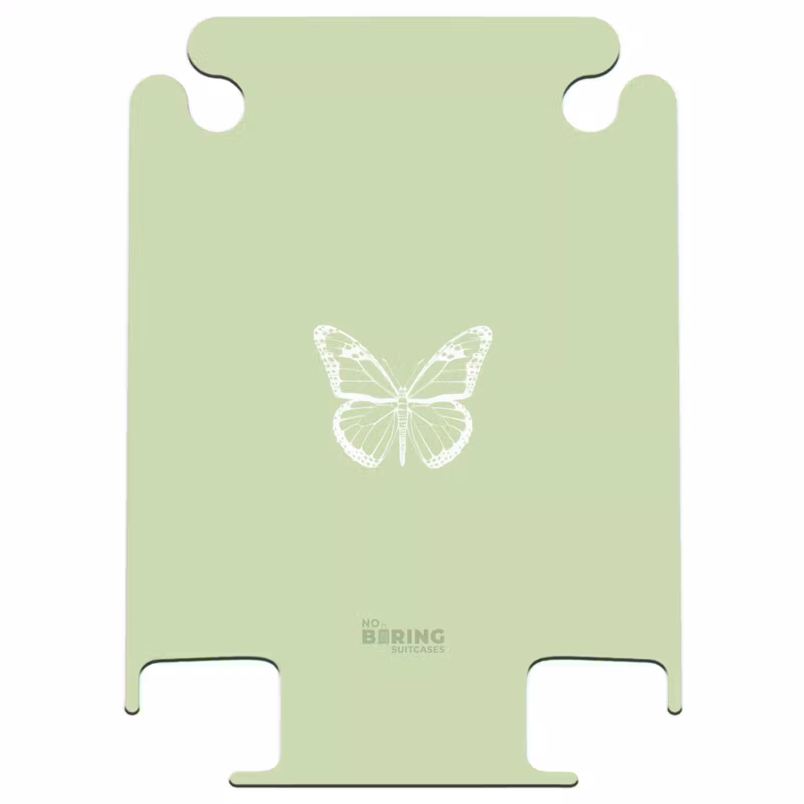 CaseSwap - Fond vert avec papillon blanc — 1