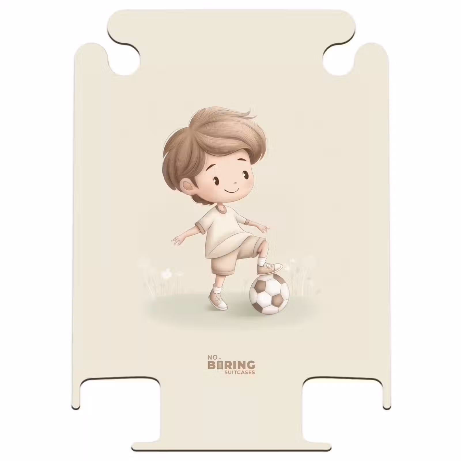 CaseSwap - Garçon avec un ballon de football dans des tons bruns — 1