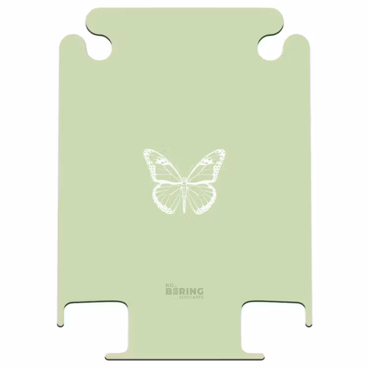 CaseSwap - Fond vert avec papillon blanc — 1