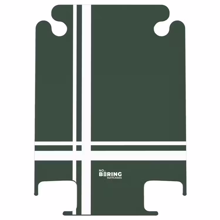 CaseSwap™ - Fond vert foncé avec motif de croix blanche en bas à gauche — 1