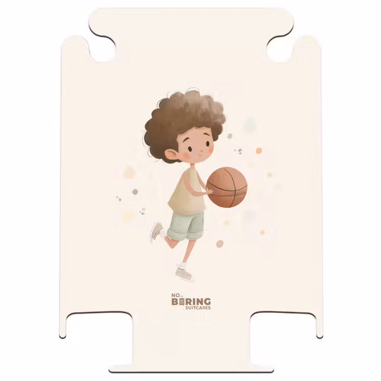 CaseSwap - Garçon avec un ballon de basket en couleur beige — 1