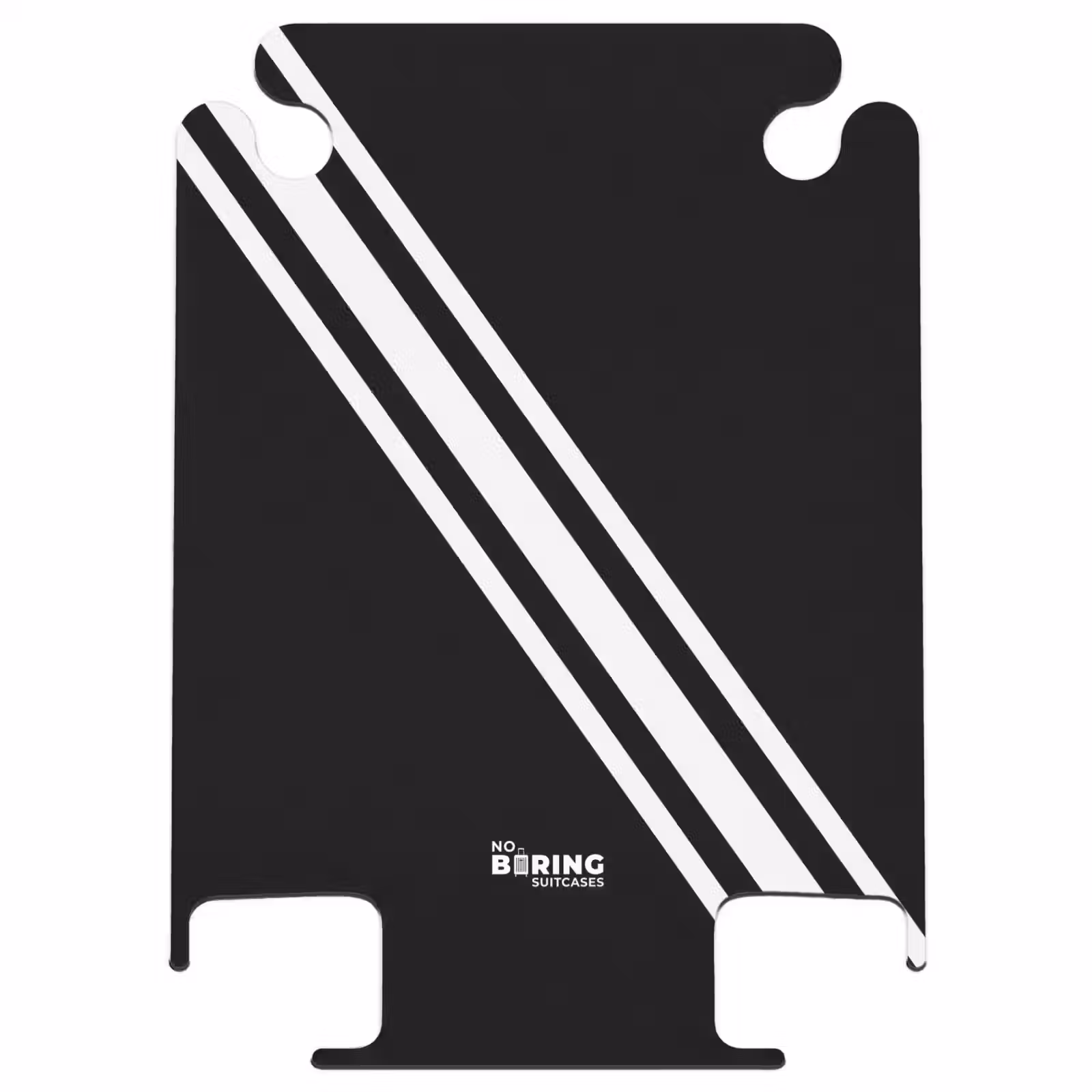 CaseSwap™ - Fond noir avec double bande diagonale blanche — 1