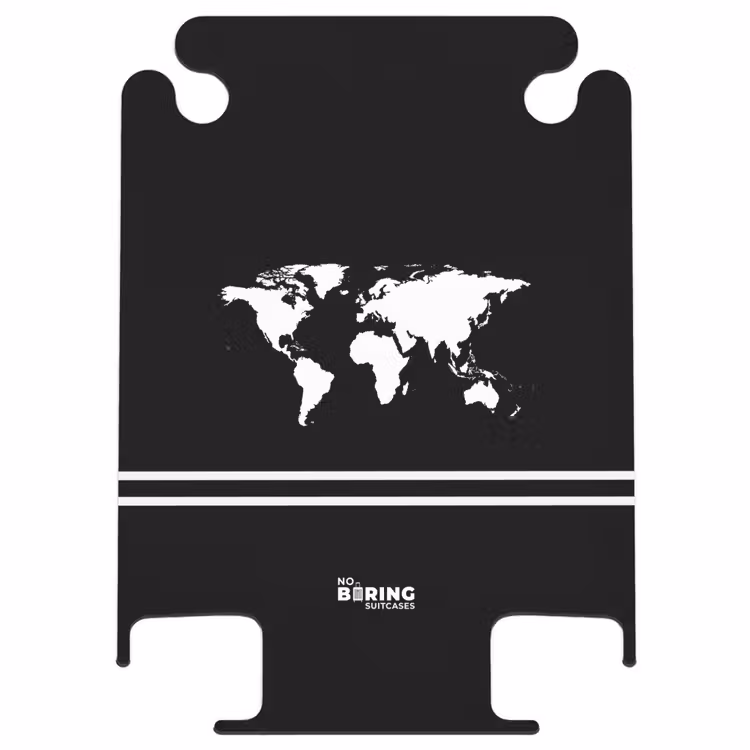 CaseSwap - Fond noir avec carte du monde blanche et double bande en bas — 1