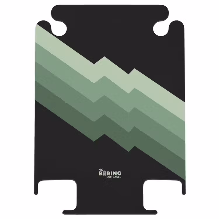 CaseSwap™ - Fond noir avec des bandes vertes en zigzag en cascade — 1