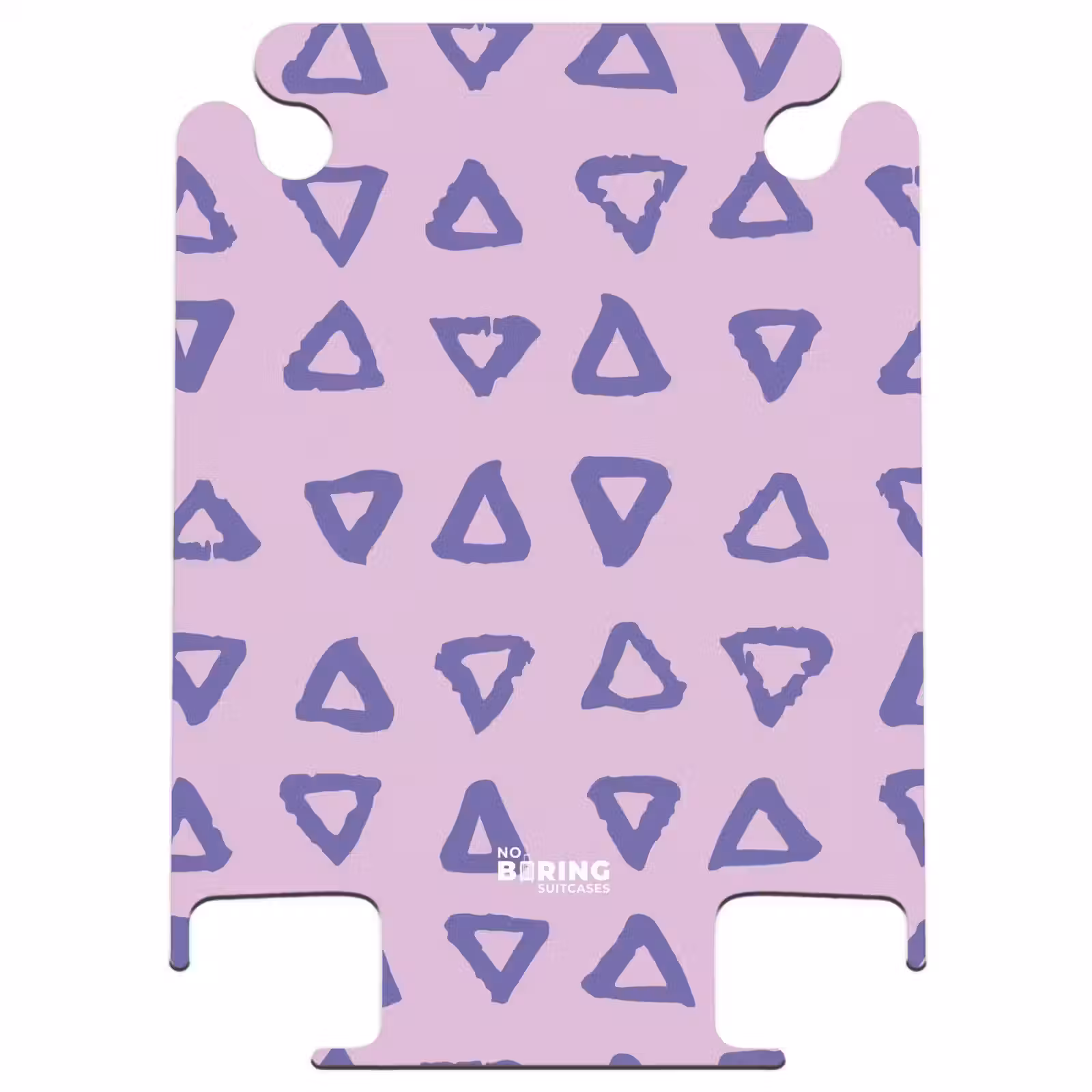 CaseSwap™ - Bleu, contour triangulaire sur fond rose lavande — 1