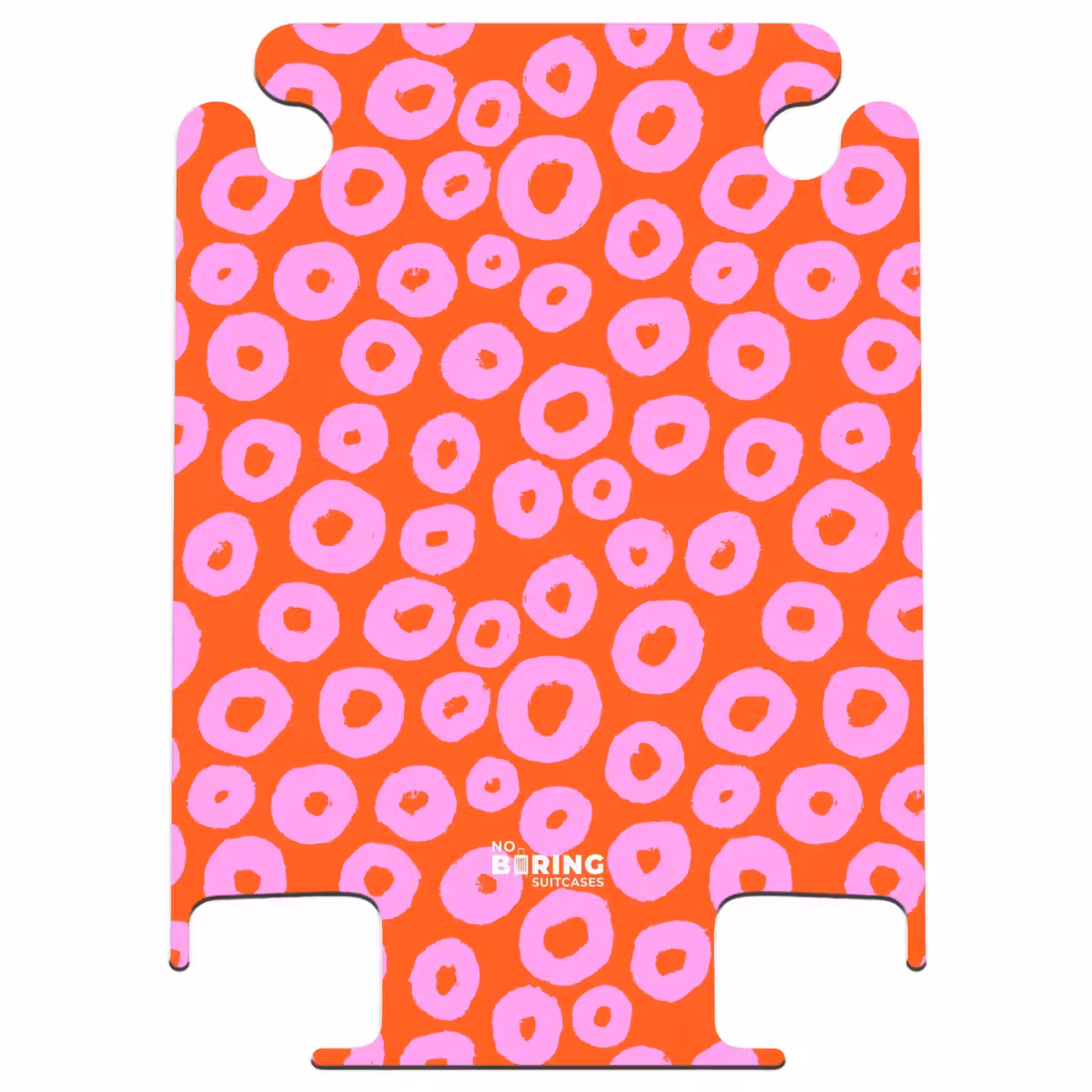 CaseSwap - Motif de cercle rose avec cœur sur fond rouge — 1