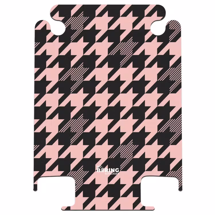 CaseSwap™ - Grand motif pied-de-poule en rose et noir — 1