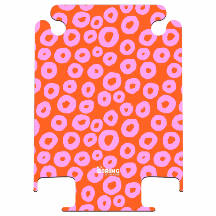 CaseSwap - Motif de cercle rose avec cœur sur fond rouge — 1