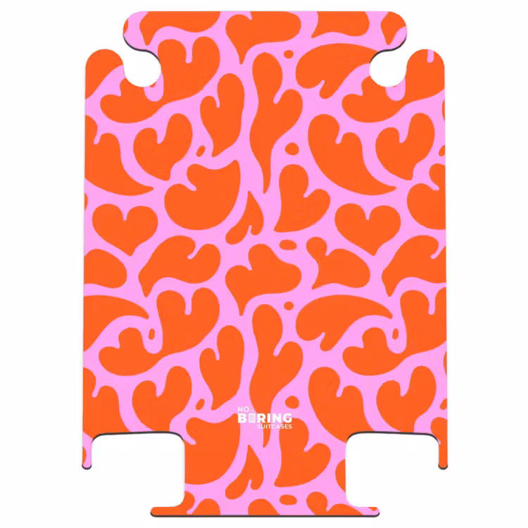 CaseSwap™ - Motif de cœur organique en rouge sur fond rose — 1