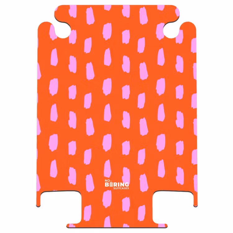 CaseSwap - Motif de taches en rose sur fond rouge vif — 1
