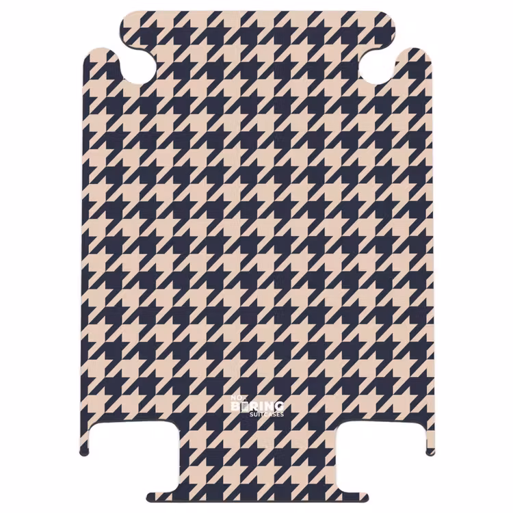 CaseSwap - Motif pied-de-poule en beige et bleu foncé — 1