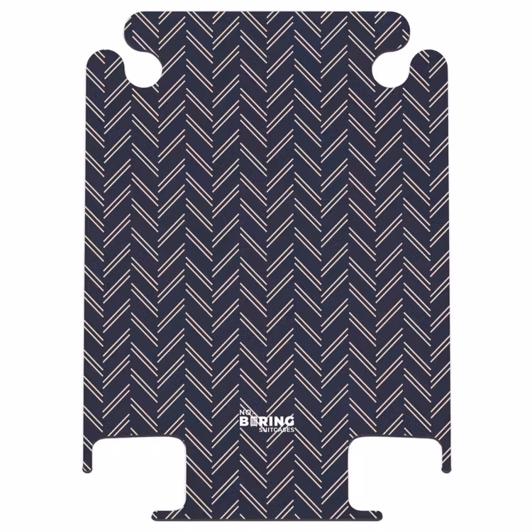 CaseSwap™ - Texture à chevrons avec lignes rose clair sur bleu foncé — 1