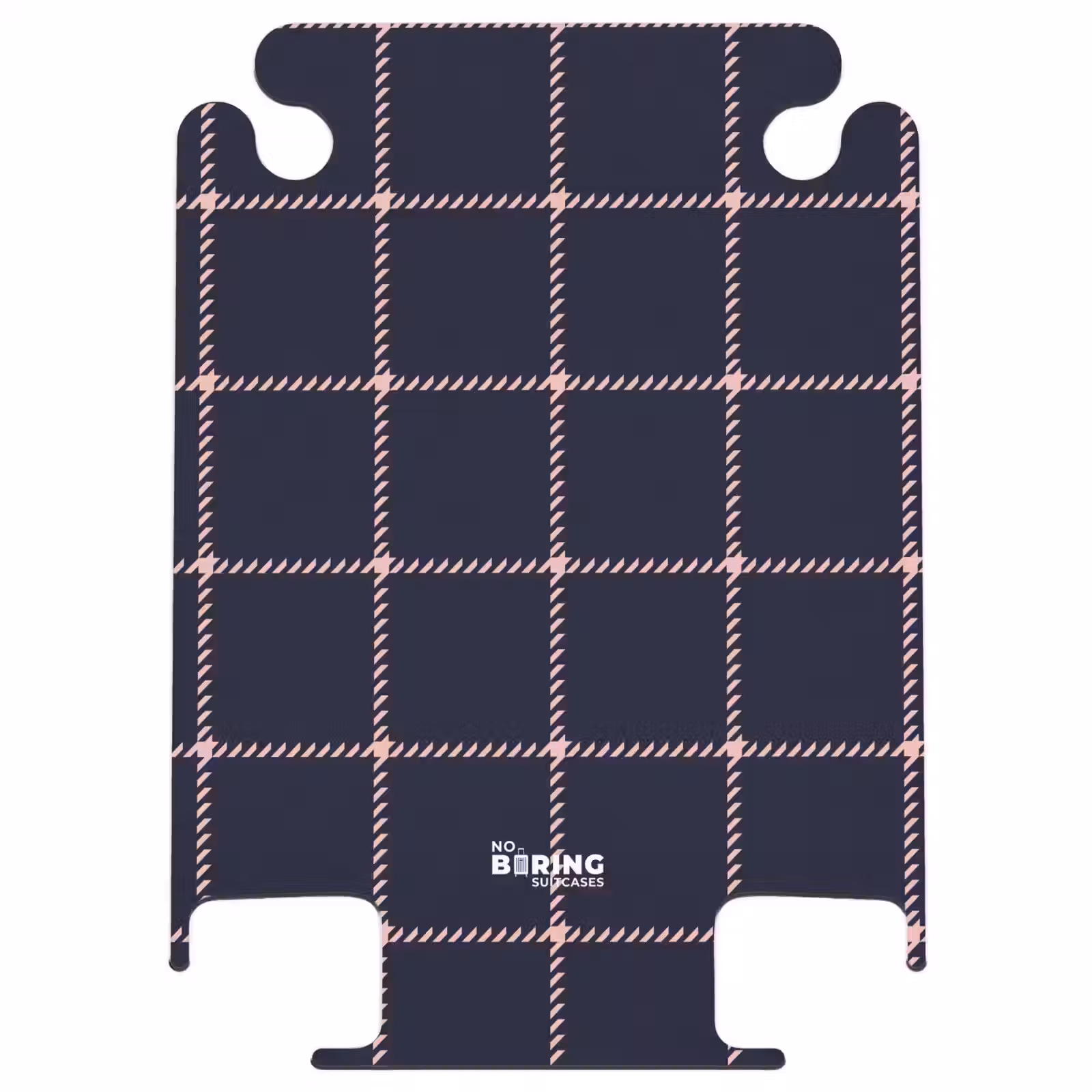 CaseSwap™ - Motif à carreaux bleu foncé avec lignes à chevrons roses — 1
