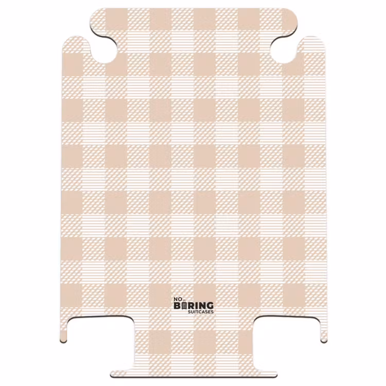 CaseSwap™ - Motif en damier beige et crème avec accents texturés — 1
