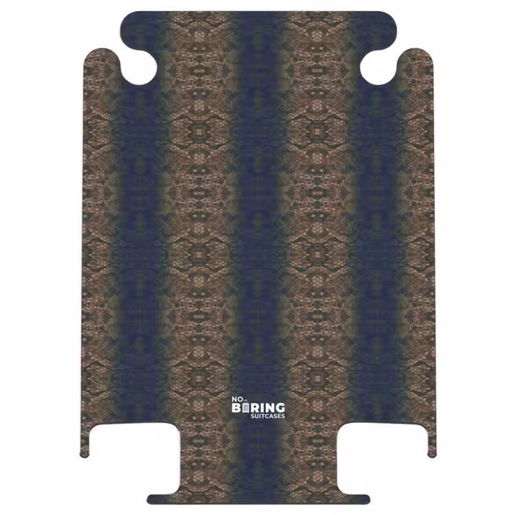 CaseSwap - Peau de serpent brun-bleu avec structure en écailles symétriques — 1