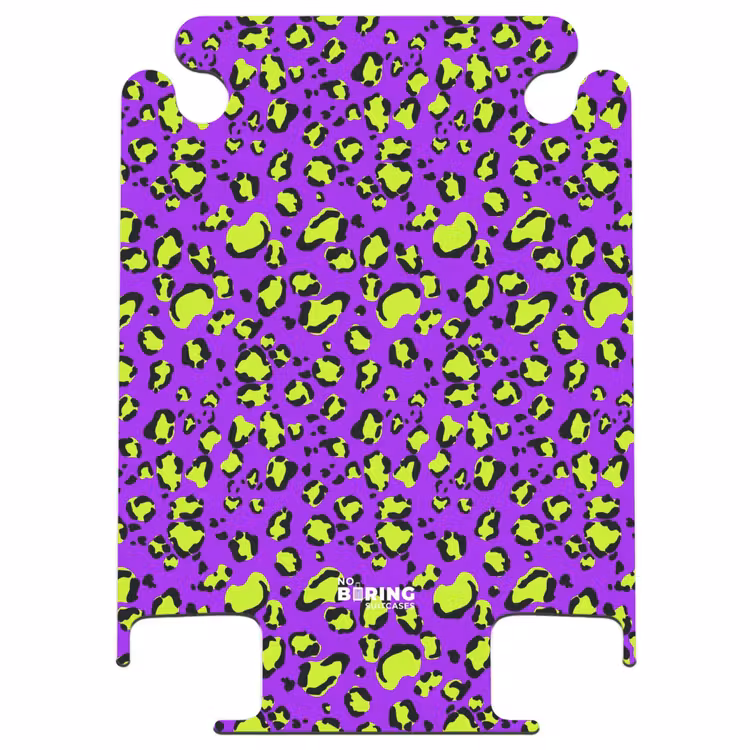 CaseSwap™ - Impression de panthère en vert lime sur fond violet — 1