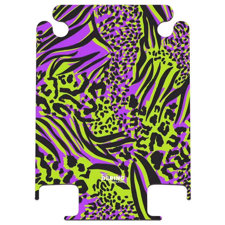 CaseSwap - Imprimé animal sauvage en violet, vert lime et noir — 1