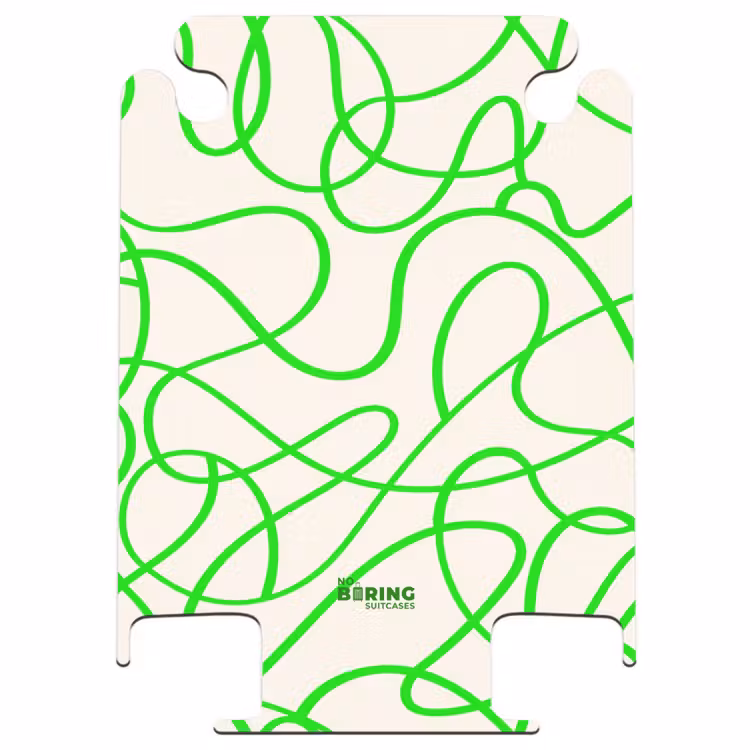 CaseSwap™ - Lignes bouclées vertes sur beige — 1