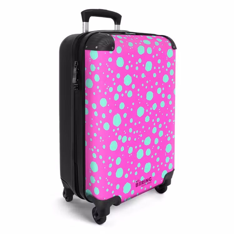 CaseSwap - Points turquoise sur fond rose vif — 2