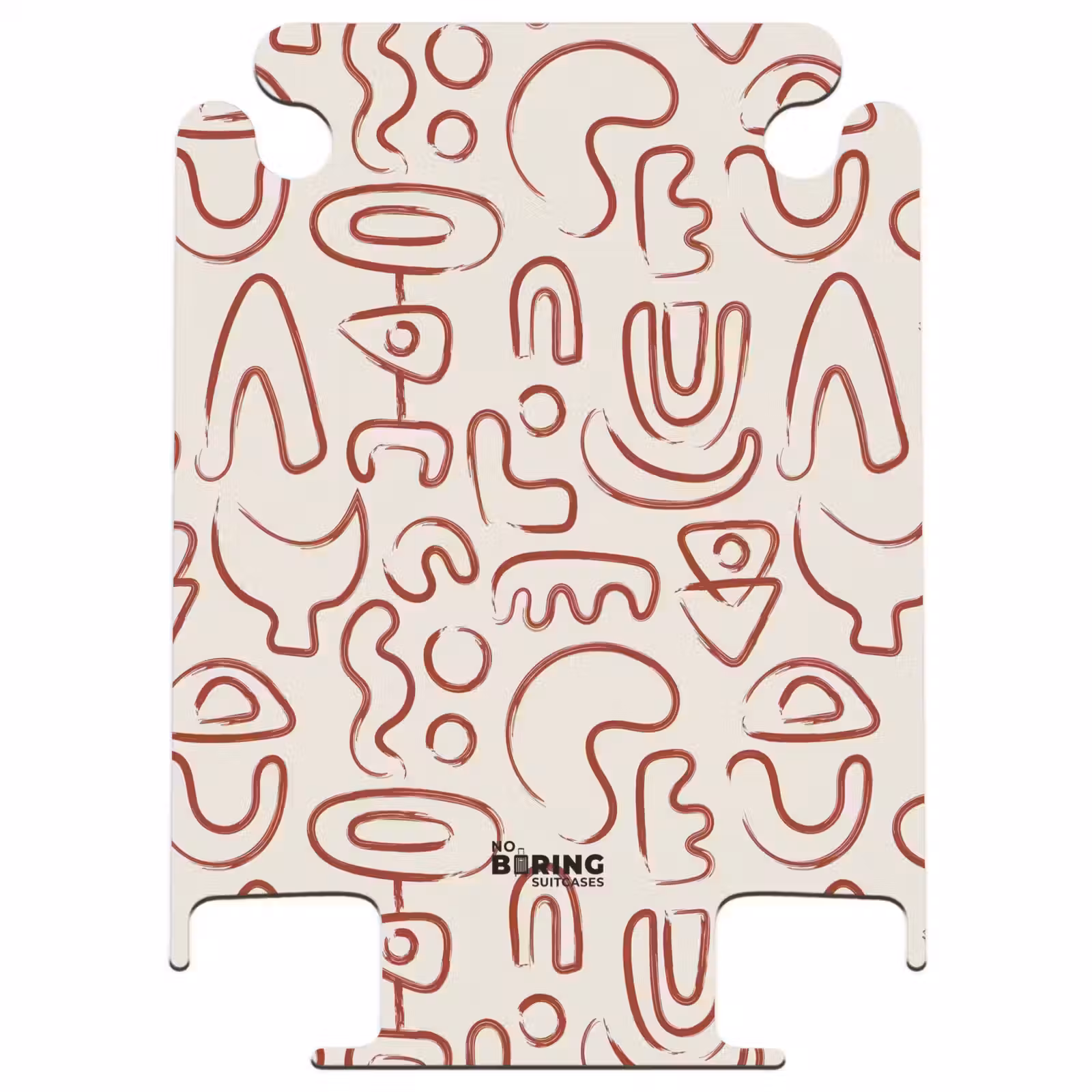 CaseSwap - Formes abstraites rouge foncé sur beige — 1