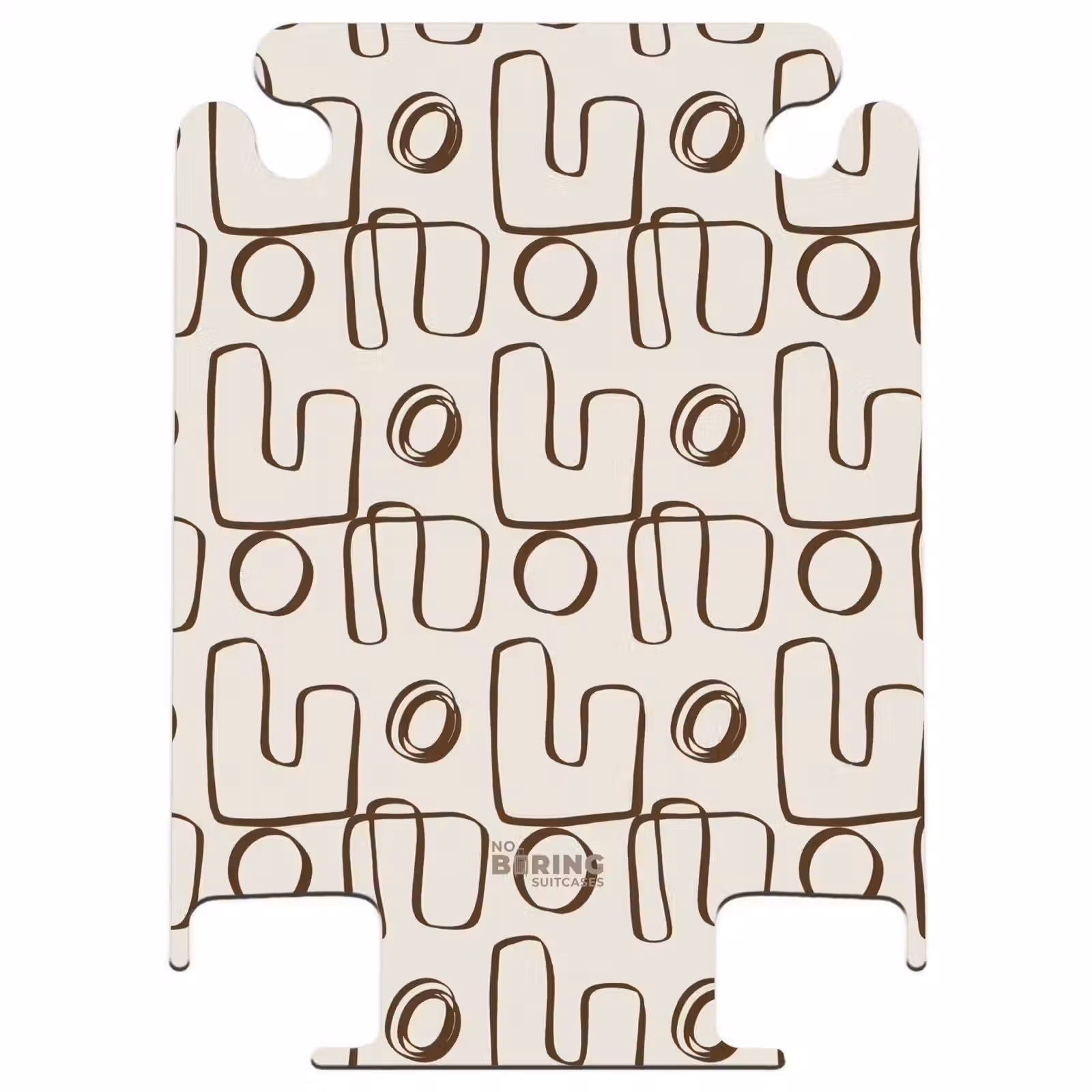 CaseSwap™ - Lignes abstraites brunes sur fond beige — 1