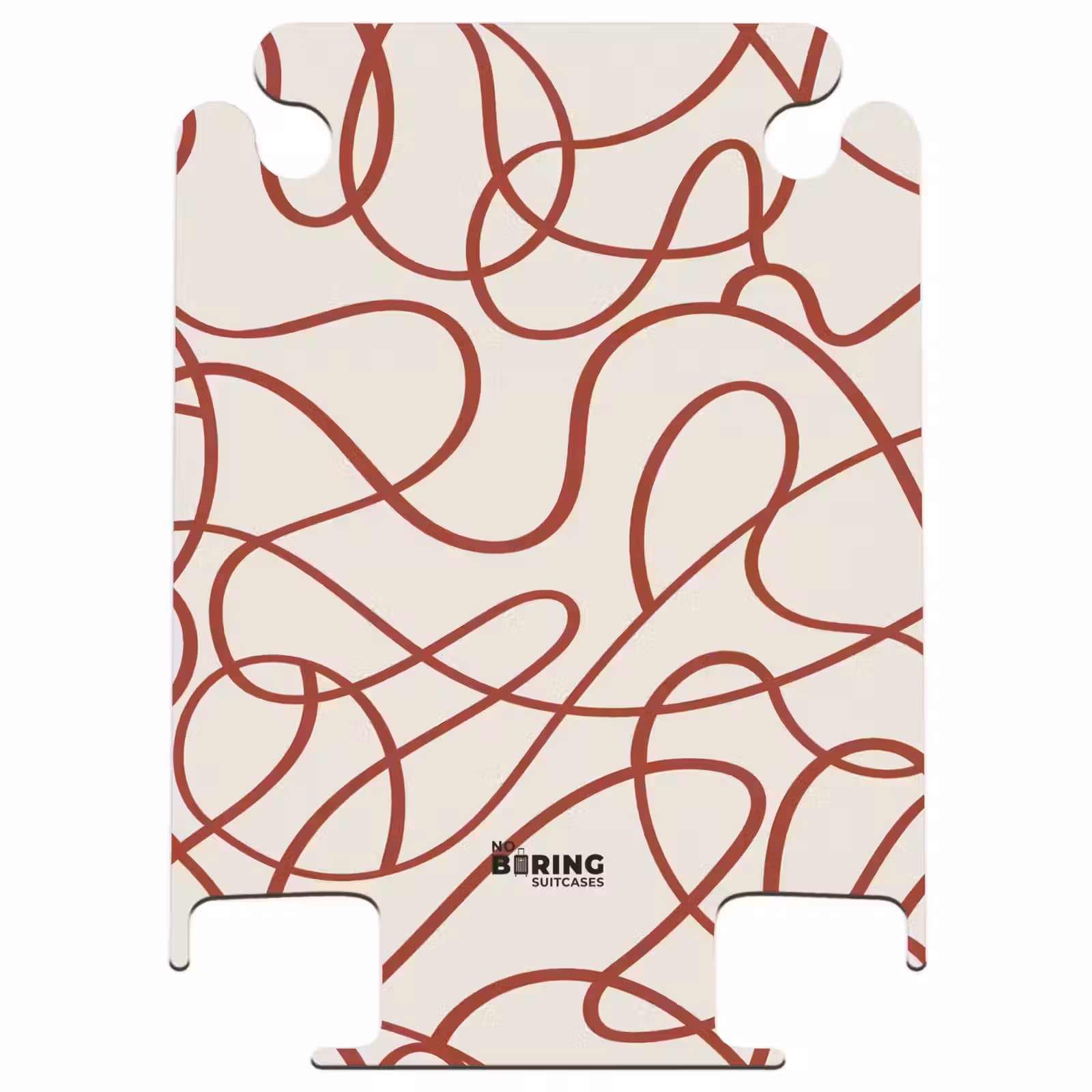 CaseSwap™ - Lignes rouge foncé sur fond beige — 1