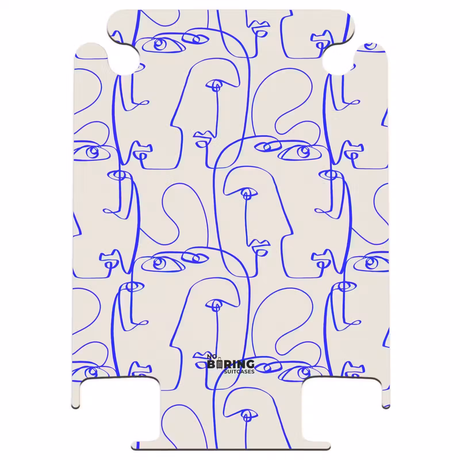 CaseSwap™ - Visages en ligne bleue sur fond beige — 1