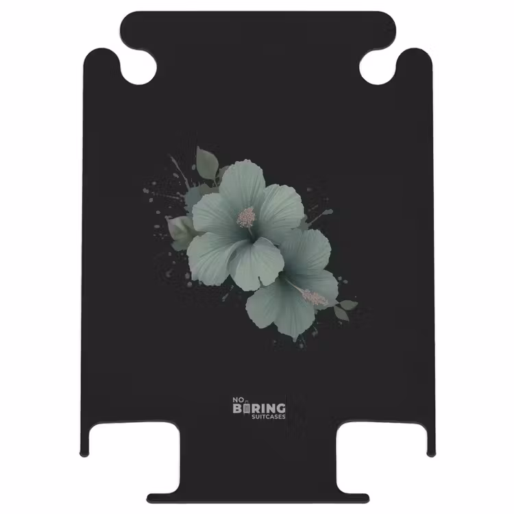 CaseSwap™ - Fond noir avec fleur d'hibiscus verte — 1