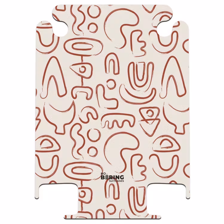 CaseSwap - Formes abstraites rouge foncé sur beige — 1