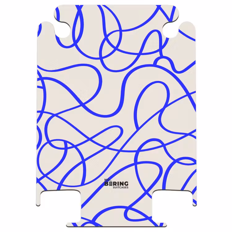 CaseSwap™ - Lignes bleues sur fond beige — 1