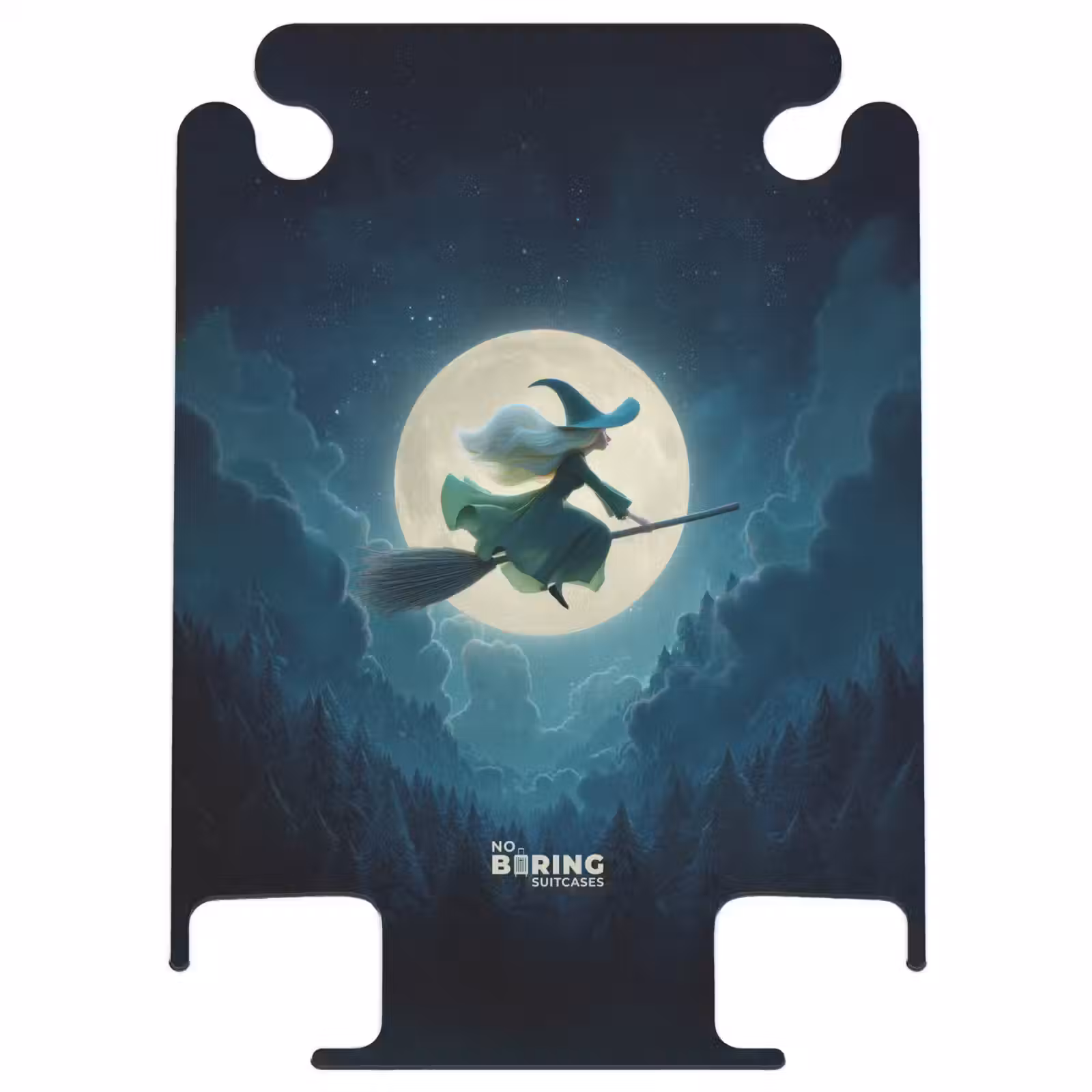CaseSwap™ - Sorcière âgée sur un balai sous la lune — 1