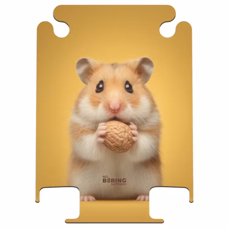 CaseSwap - Hamster avec une noix sur fond jaune — 1