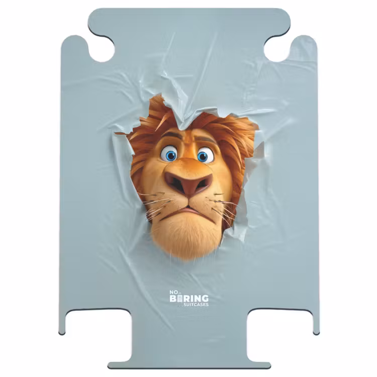 CaseSwap - Lion à la crinière orange à travers un mur en plastique — 1
