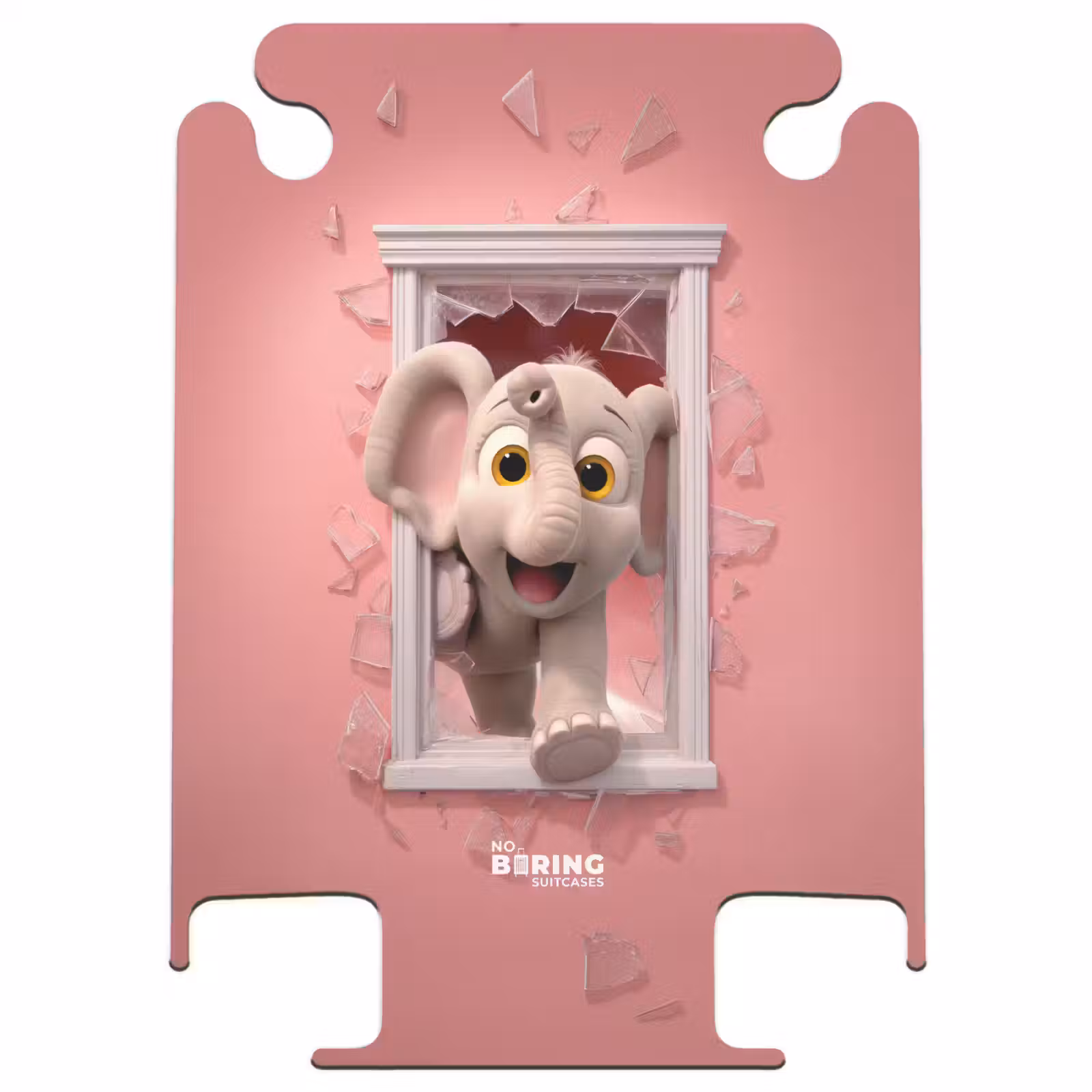 CaseSwap™ - Un éléphant brise une fenêtre en verre rose — 1