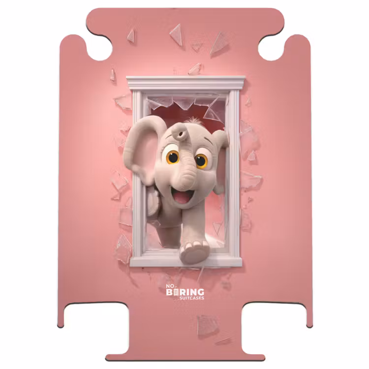 CaseSwap™ - Un éléphant brise une fenêtre en verre rose — 1